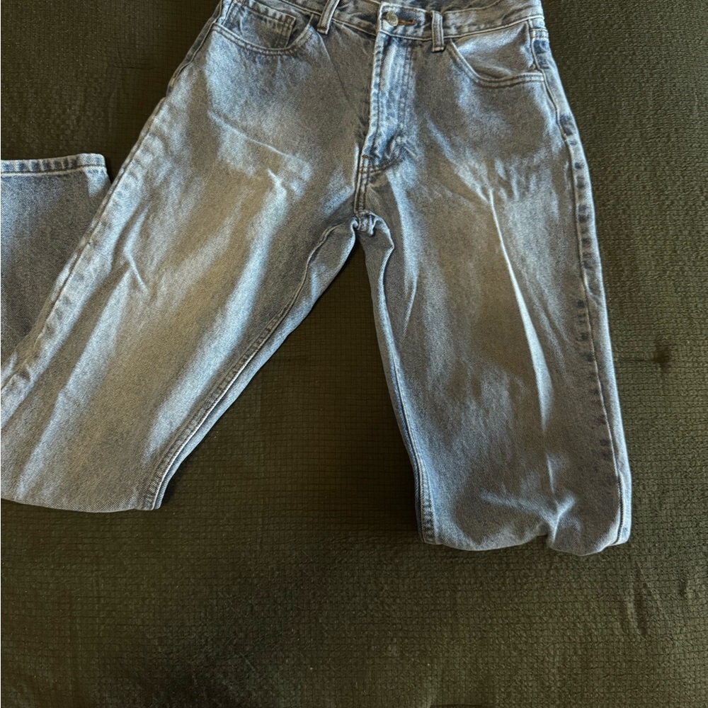 Stylish Light Blue Thrifted Boyfriend Jeans